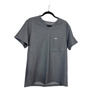 Lot 2-FIGS Scrub Top Mens Gray  Technical Collection Size Medium